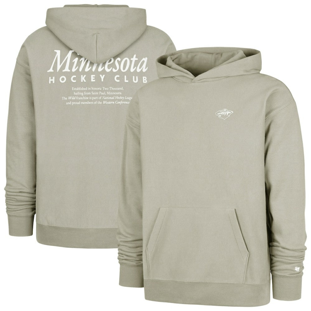 Minnesota Wild '47  Foundation Pullover Hoodie - Gray Hoodies