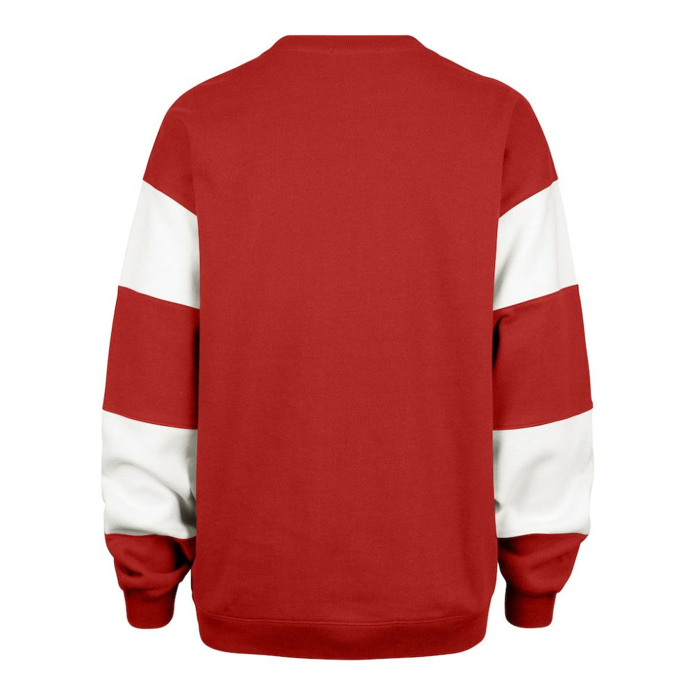 New Jersey Devils '47 Women's Eephus Barred Pullover Sweatshirt - Red Sweatshirts