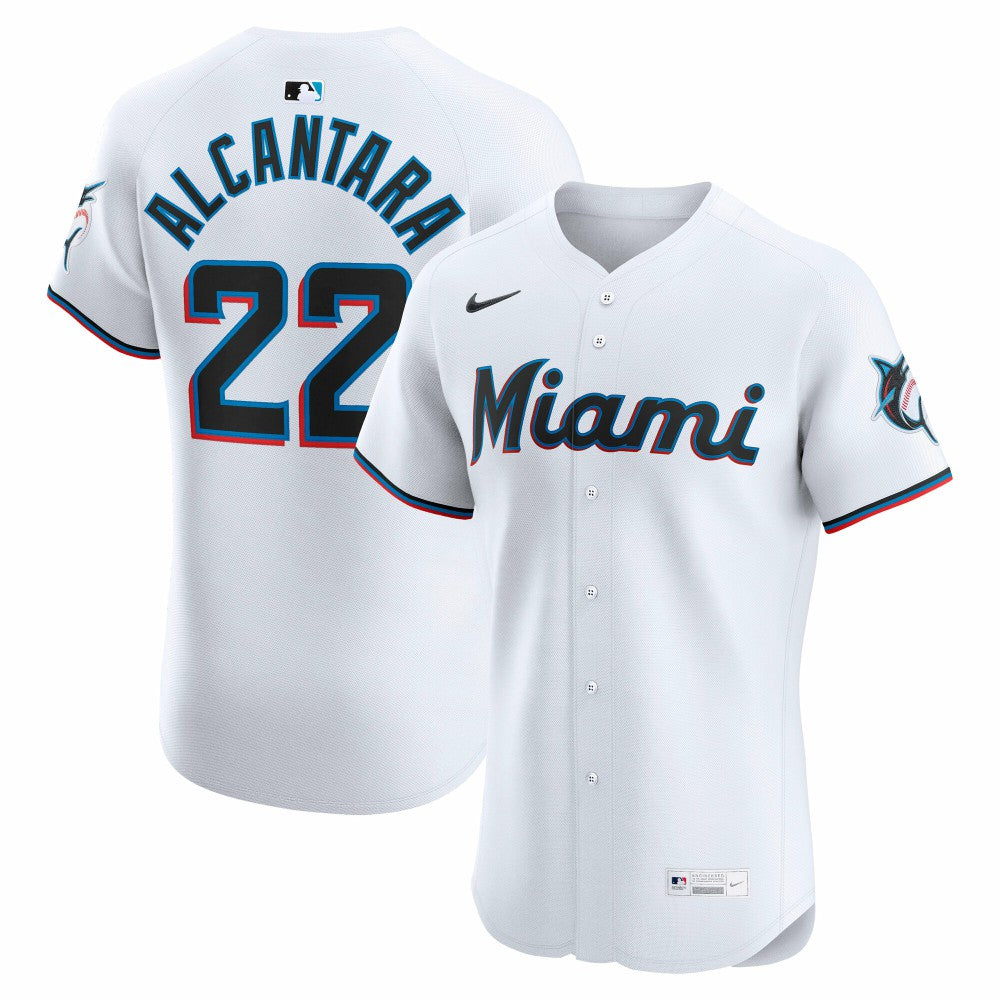 Sandy Alcantara Miami Marlins Home Elite Jersey White