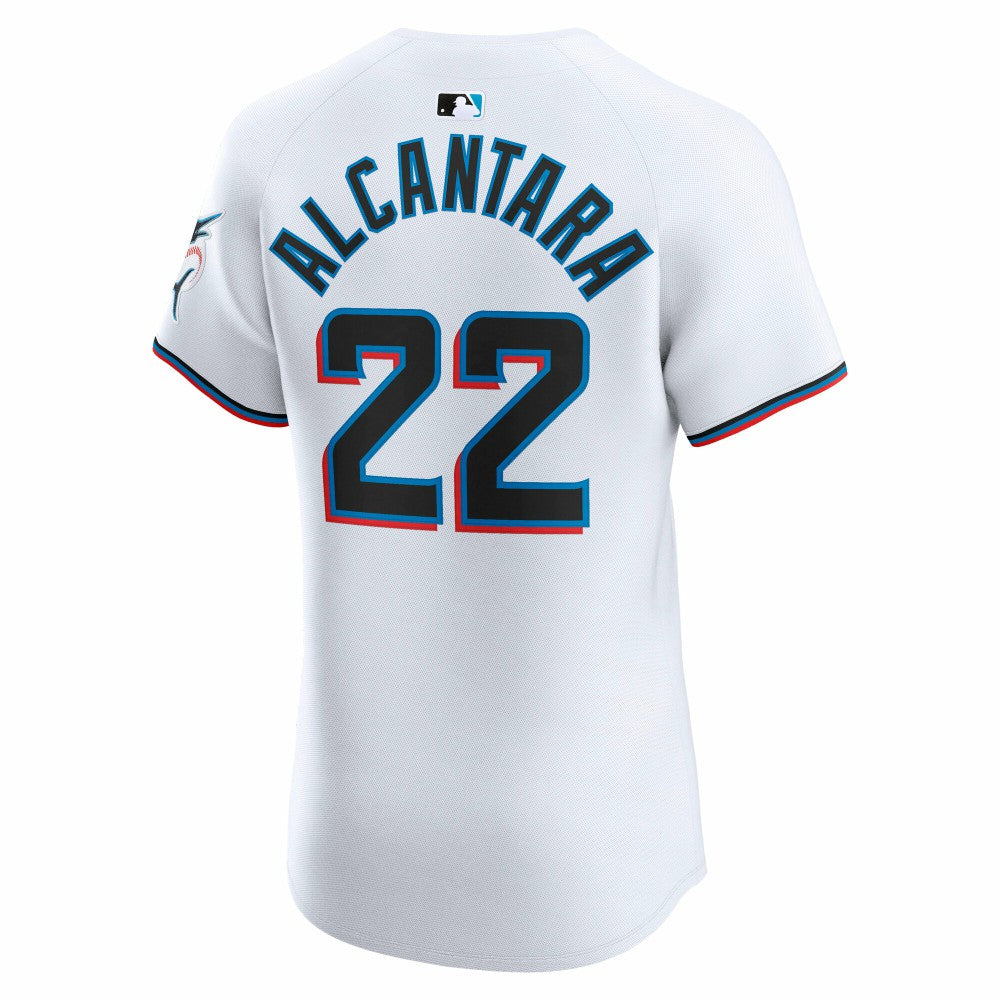 Sandy Alcantara Miami Marlins Home Elite Jersey White