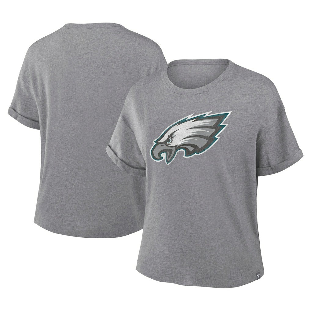 Philadelphia Eagles Women's Tribute Tri-Blend Boxy T-Shirt - Heather Gray online