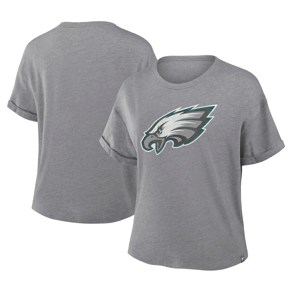 Philadelphia Eagles Women's Tribute Tri-Blend Boxy T-Shirt - Heather Gray online