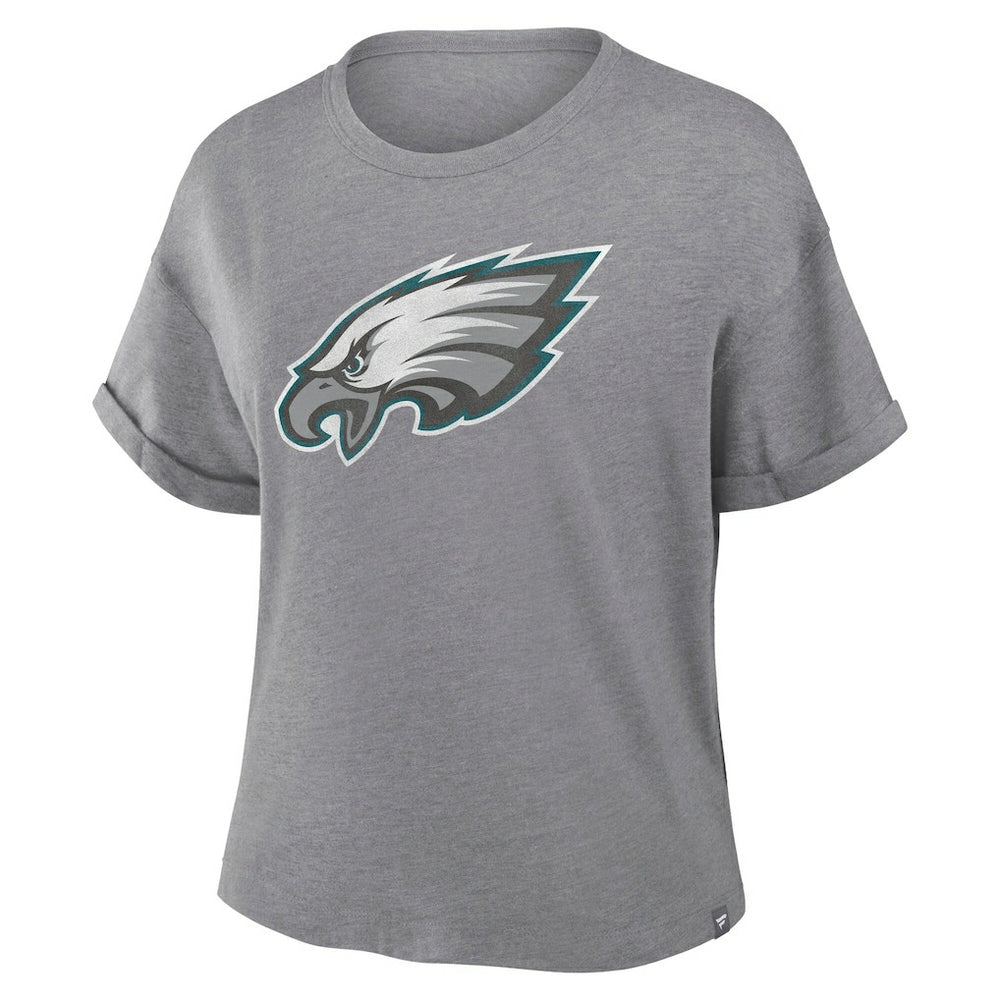 Philadelphia Eagles Women's Tribute Tri-Blend Boxy T-Shirt - Heather Gray online