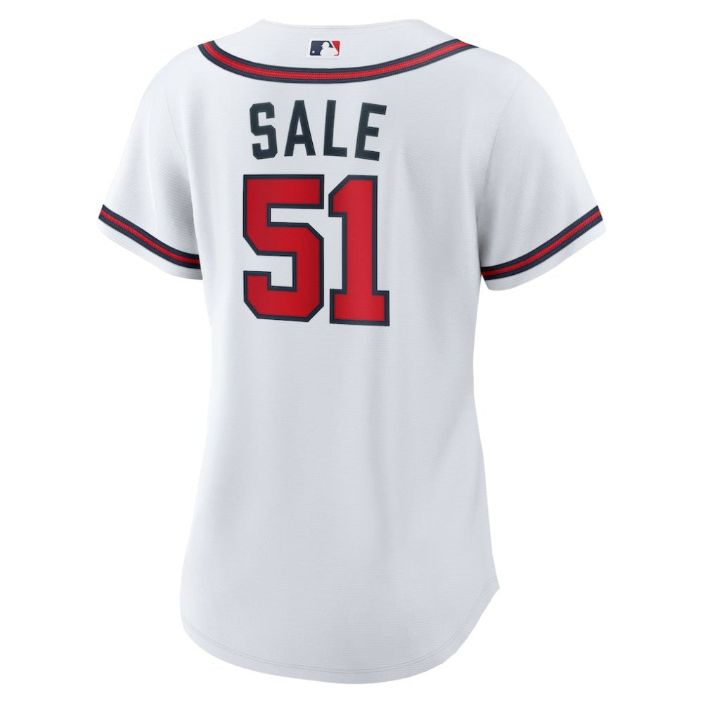 Chris Sale Atlanta Braves Women's Home Replica Jersey White