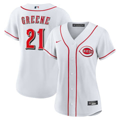 Hunter Greene Cincinnati Reds Women's Home Replica Jersey White