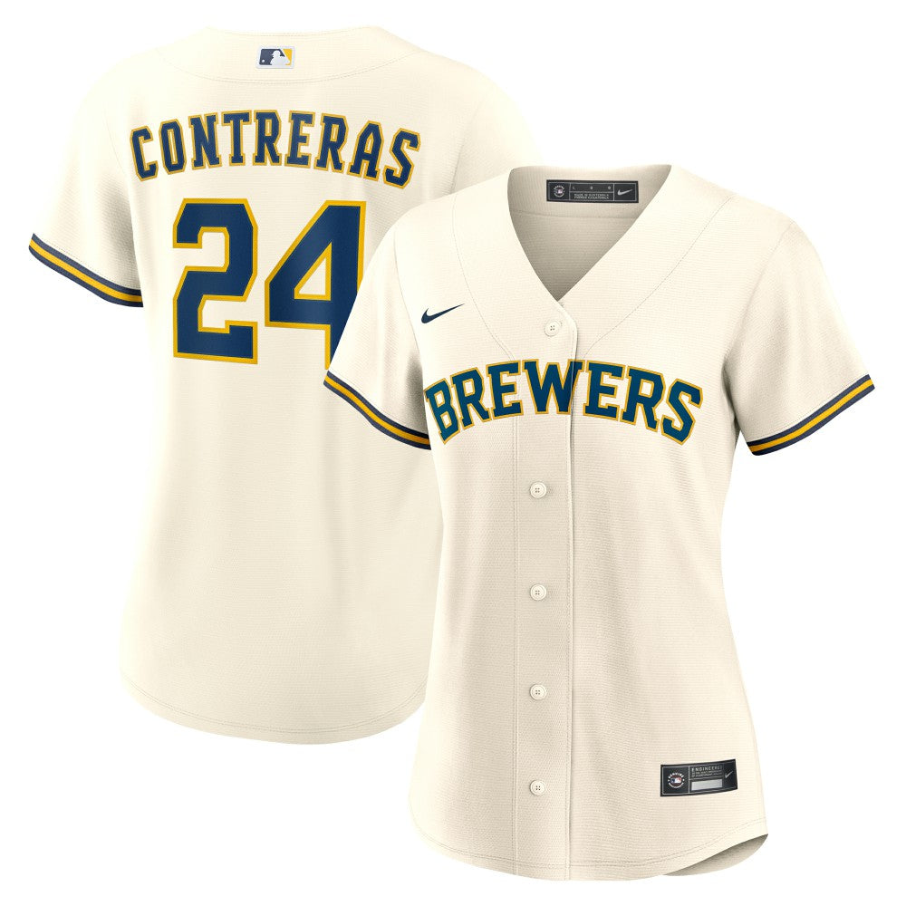 William Contreras Milwaukee Brewers Women's Home Replica Jersey Cream