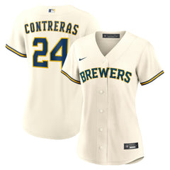 William Contreras Milwaukee Brewers Women's Home Replica Jersey Cream