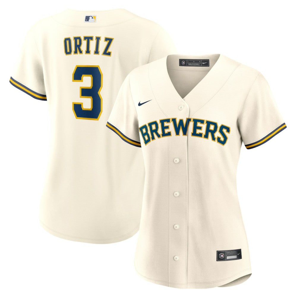 Joey Ortiz Milwaukee Brewers Women's Home Replica Jersey Cream