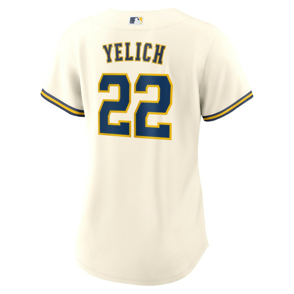 Christian Yelich Milwaukee Brewers Women's Home Replica Jersey White