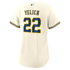 Christian Yelich Milwaukee Brewers Women's Home Replica Jersey White