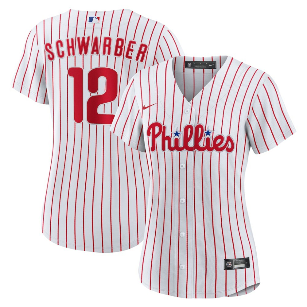 Kyle Schwarber Philadelphia Phillies Women's Home Replica Jersey White