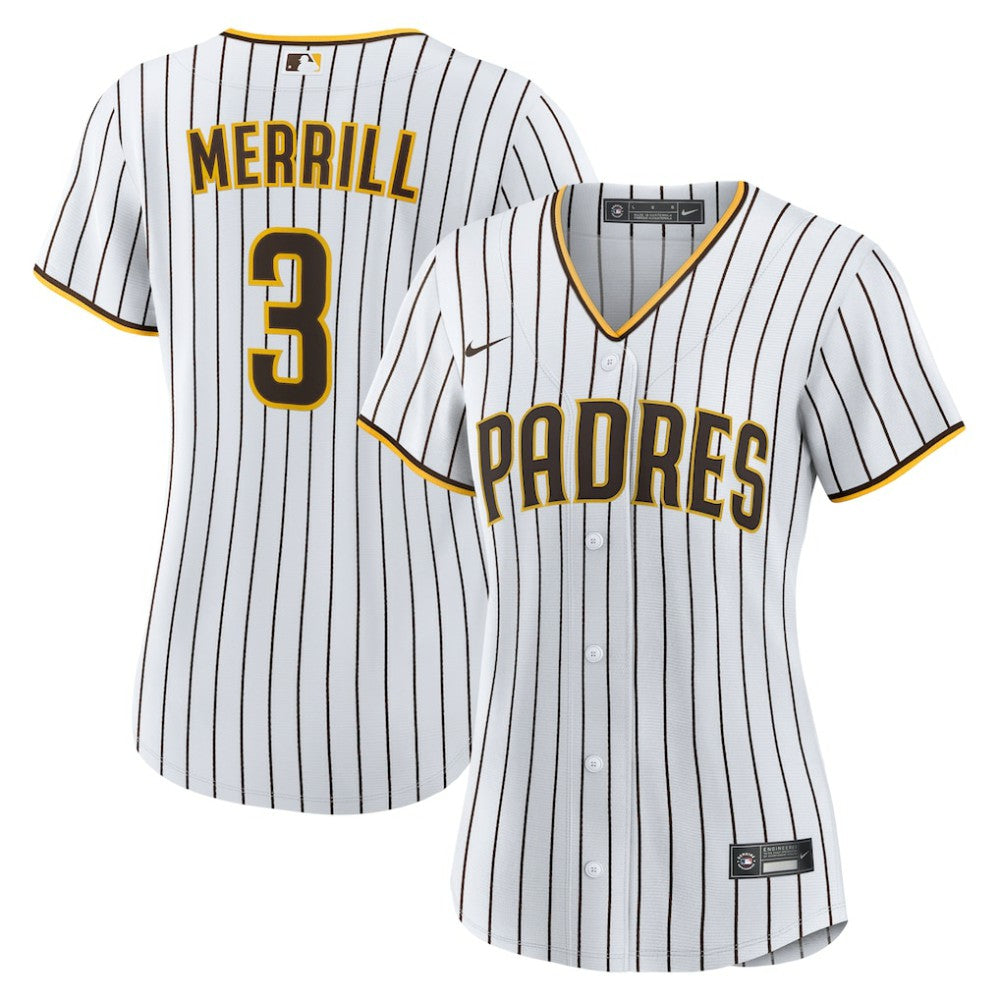 Jackson Merrill San Diego Padres Women's Home Replica Jersey White