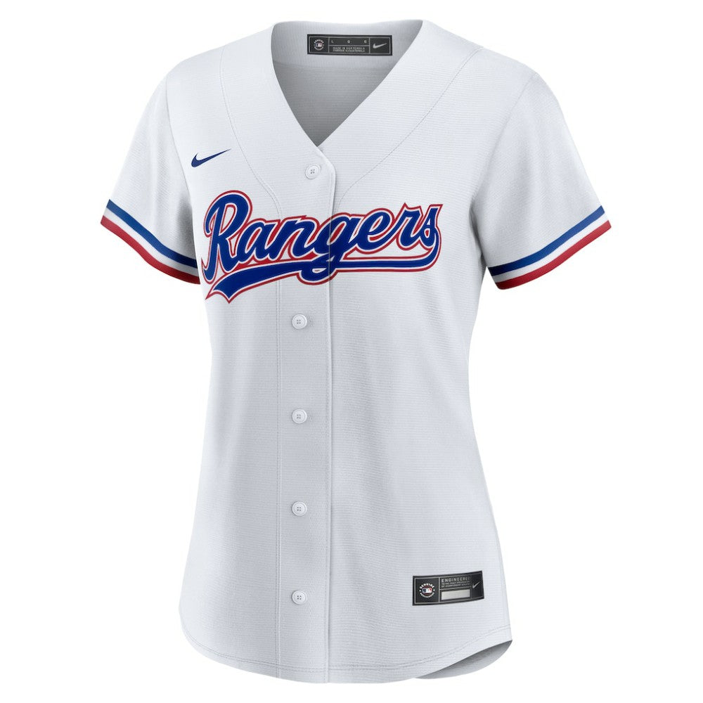 Jake Burger Texas Rangers Women's Home Replica Jersey White