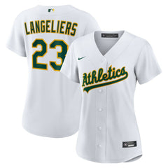 Shea Langeliers Athletics Women's Home Replica Jersey White