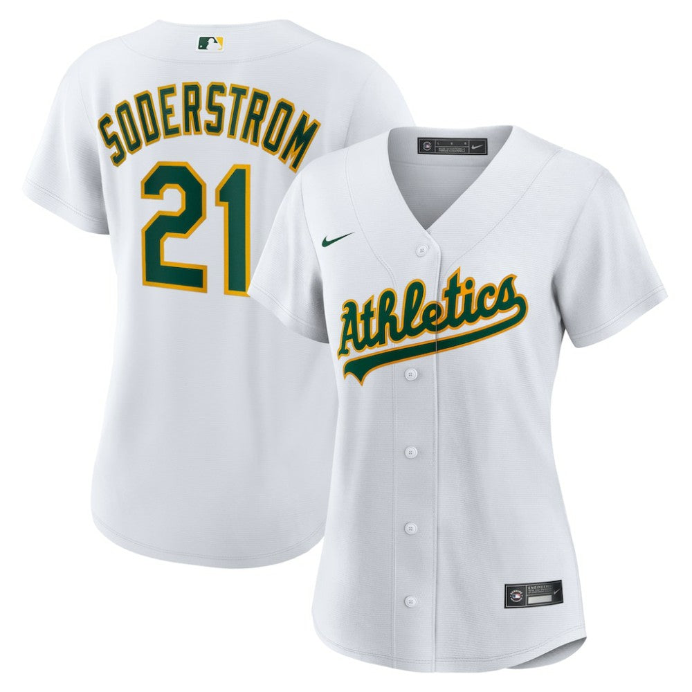Tyler Soderstrom Athletics Women's Home Replica Jersey White