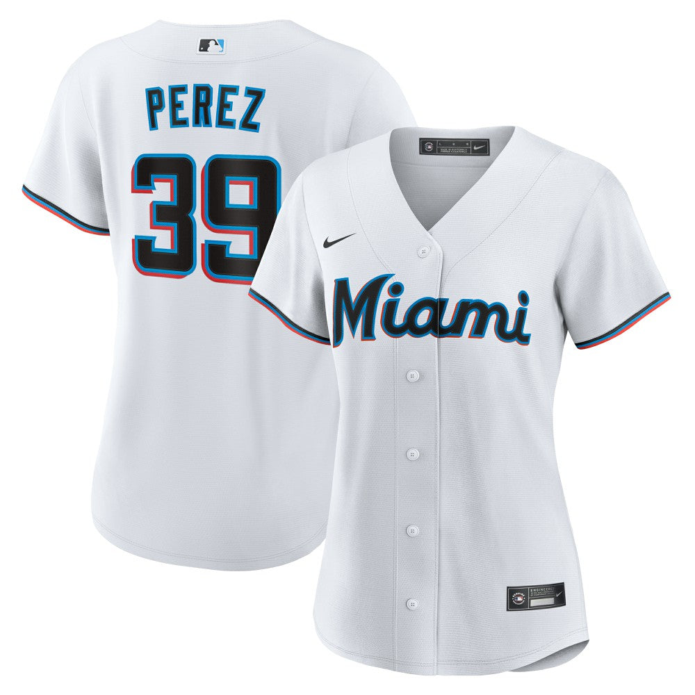Eury Perez Miami Marlins Women's Home Replica Jersey White