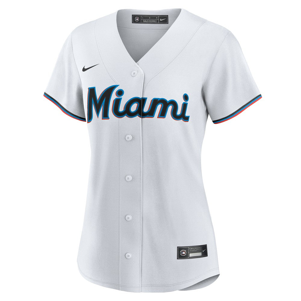 Eury Perez Miami Marlins Women's Home Replica Jersey White