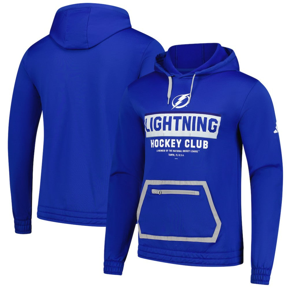 Tampa Bay Lightning adidas Team Pullover Hoodie - Blue Hoodies
