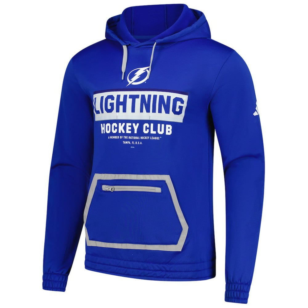 Tampa Bay Lightning adidas Team Pullover Hoodie - Blue Hoodies