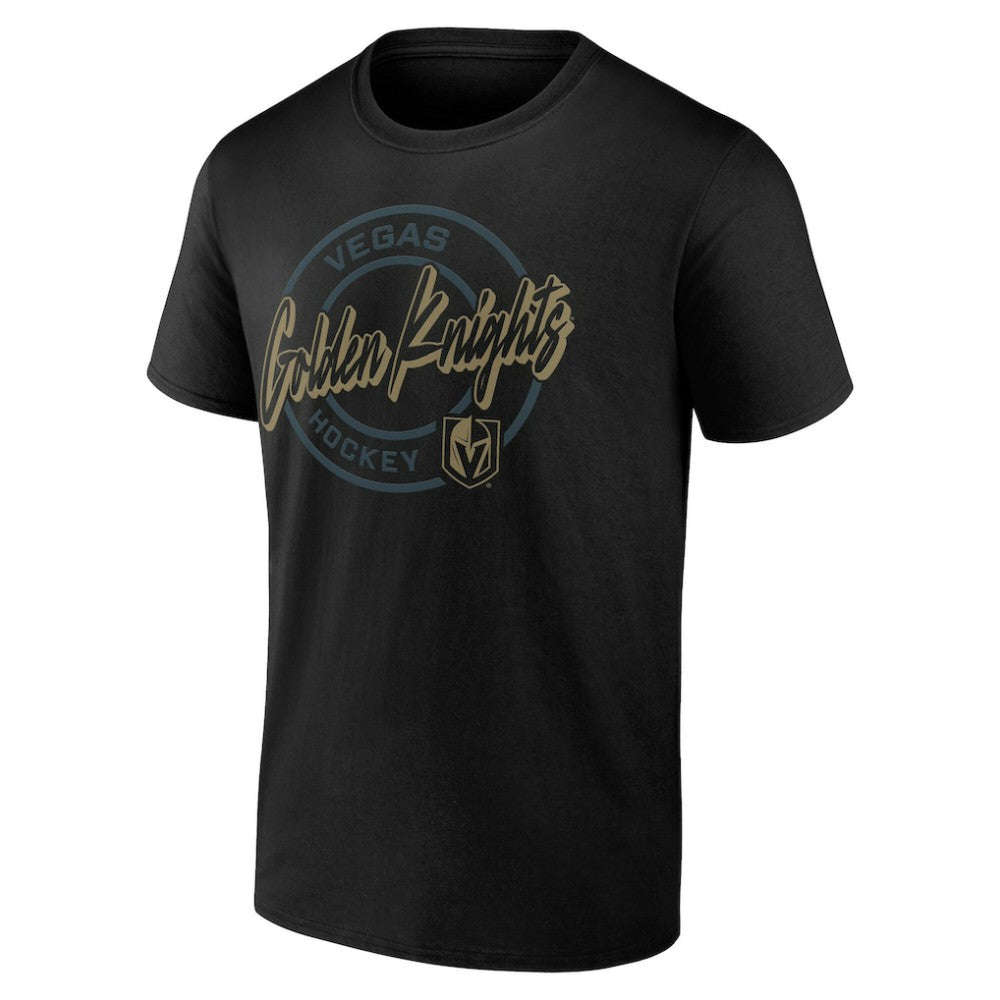 Vegas Golden Knights Color Block Puck T-Shirt - Black T-shirts