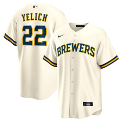 Christian Yelich Milwaukee Brewers Home Replica Jersey White