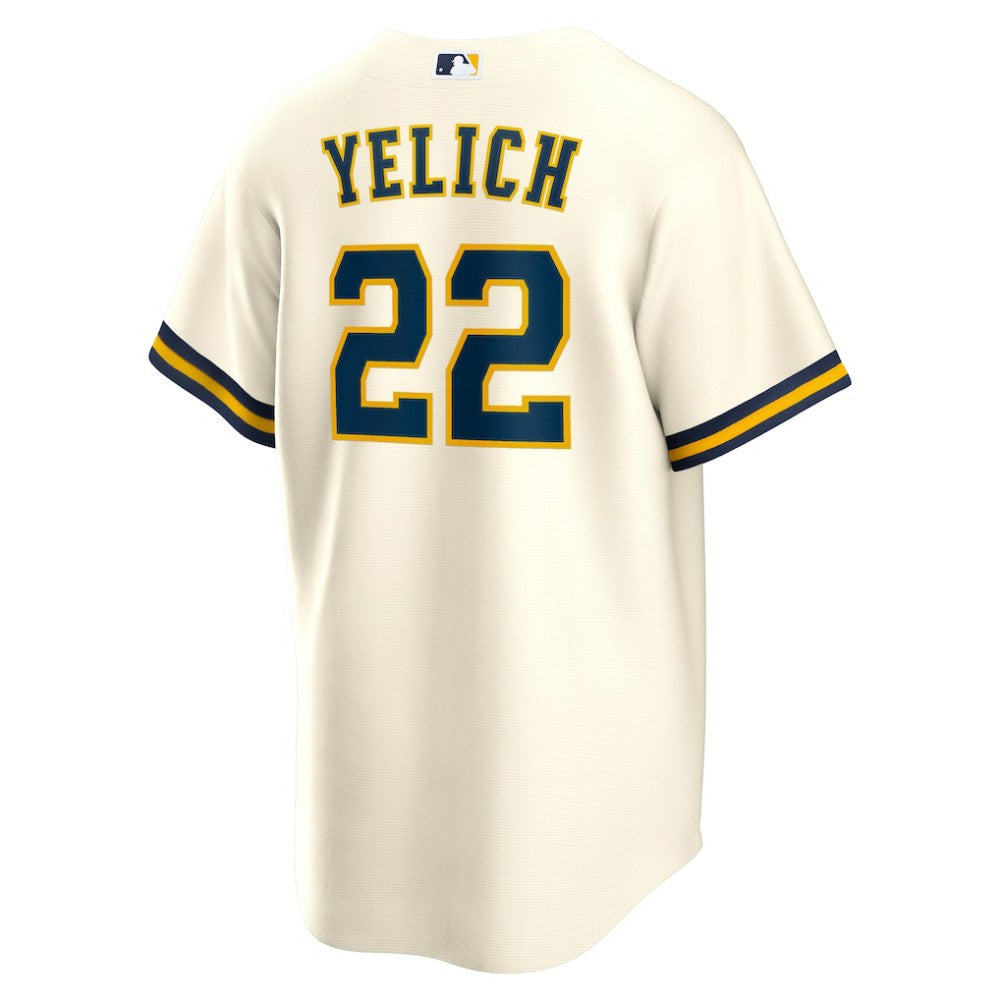 Christian Yelich Milwaukee Brewers Home Replica Jersey White
