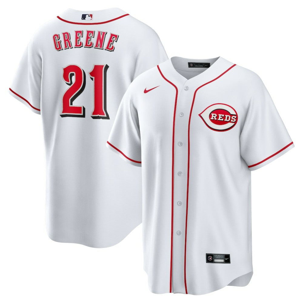 Hunter Greene Cincinnati Reds Home Replica Jersey White