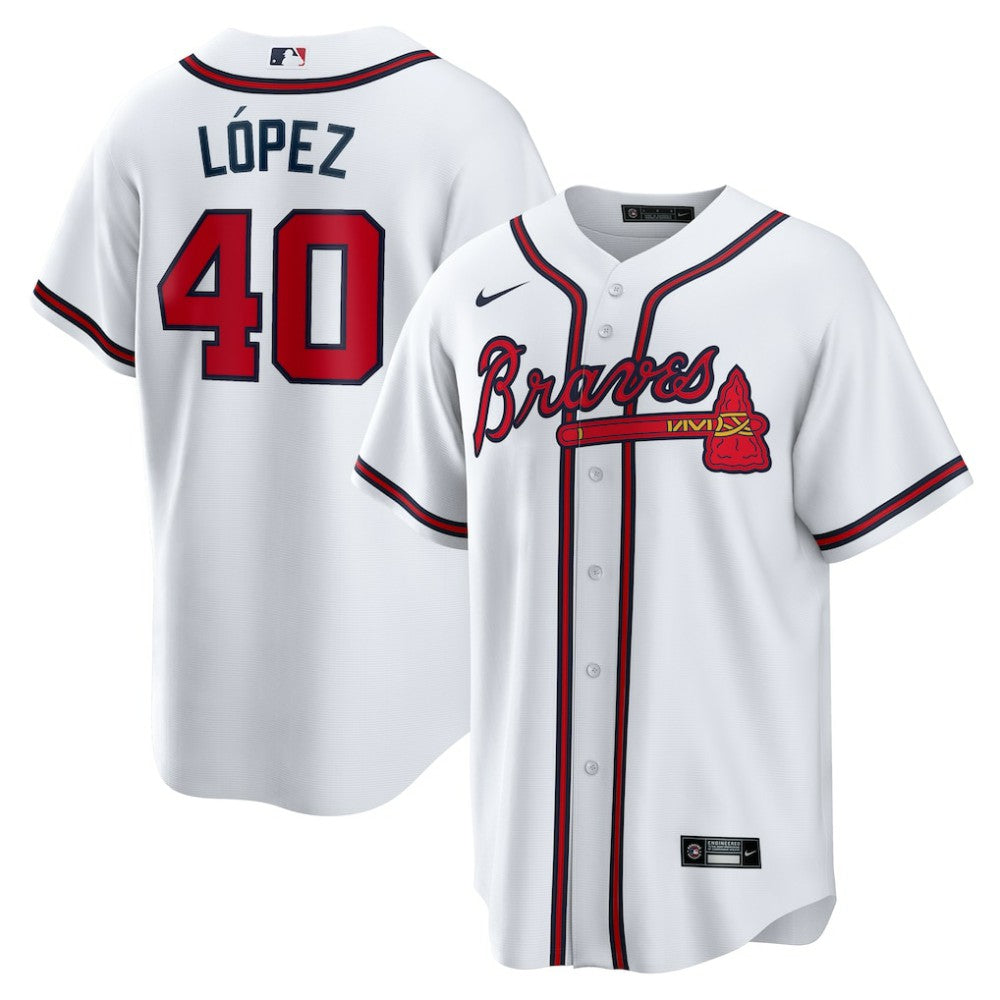 Reynaldo Lopez Atlanta Braves Home Replica Jersey White