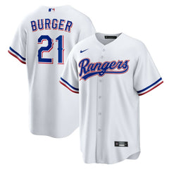 Jake Burger Texas Rangers Home Replica Jersey White