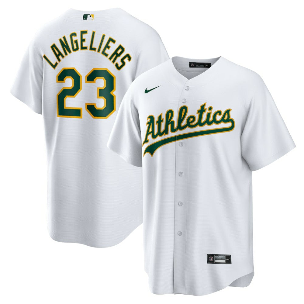 Shea Langeliers Athletics Home Replica Jersey White