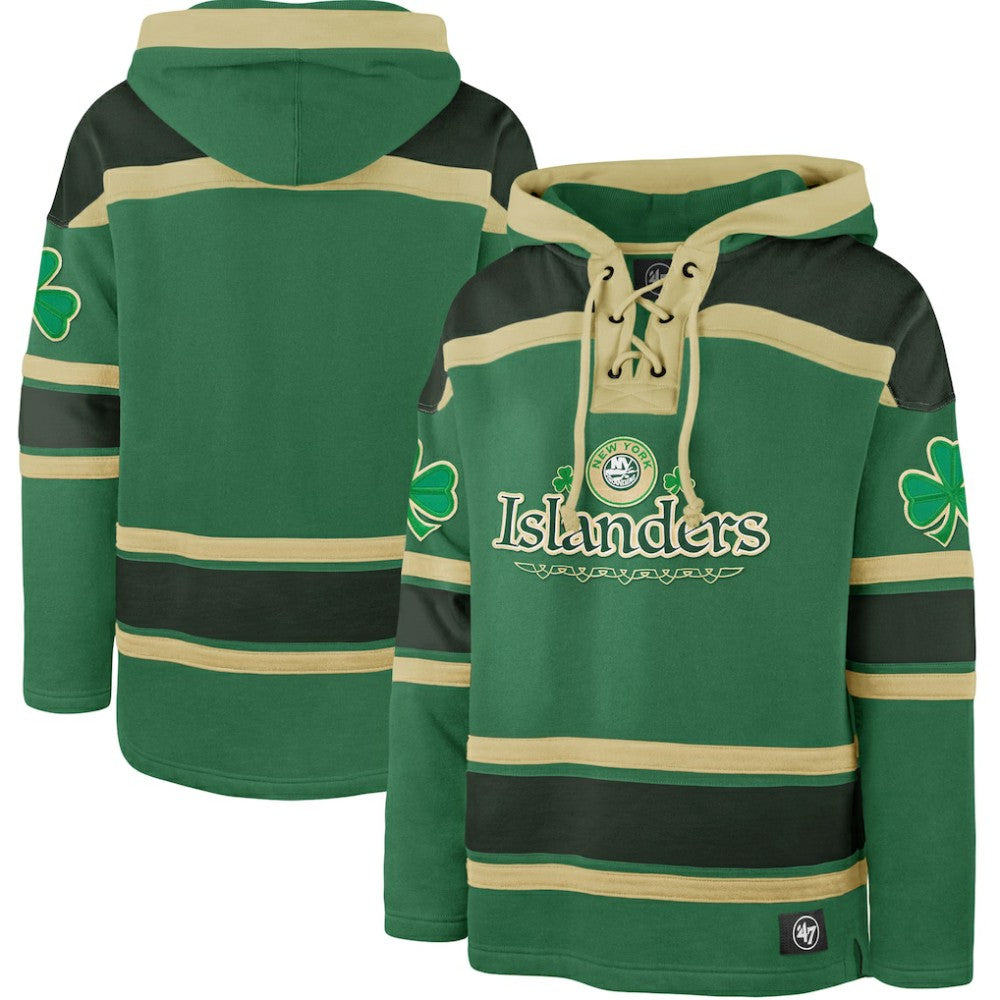 New York Islanders '47 St. Patrick's Day McLucky Superior Lacer Pullover Hoodie - Kelly Green Hoodies