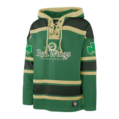 Detroit Red Wings '47 St. Patrick's Day McLucky Superior Lacer Pullover Hoodie - Kelly Green Hoodies