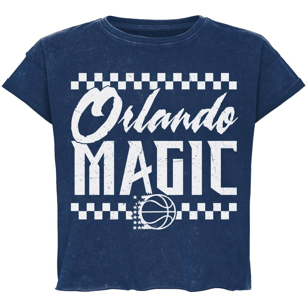 Orlando Magic Sportiqe Unisex Rock & Roll Collection Gwen Premium Mineral Wash Cropped T-Shirt - Blue discount