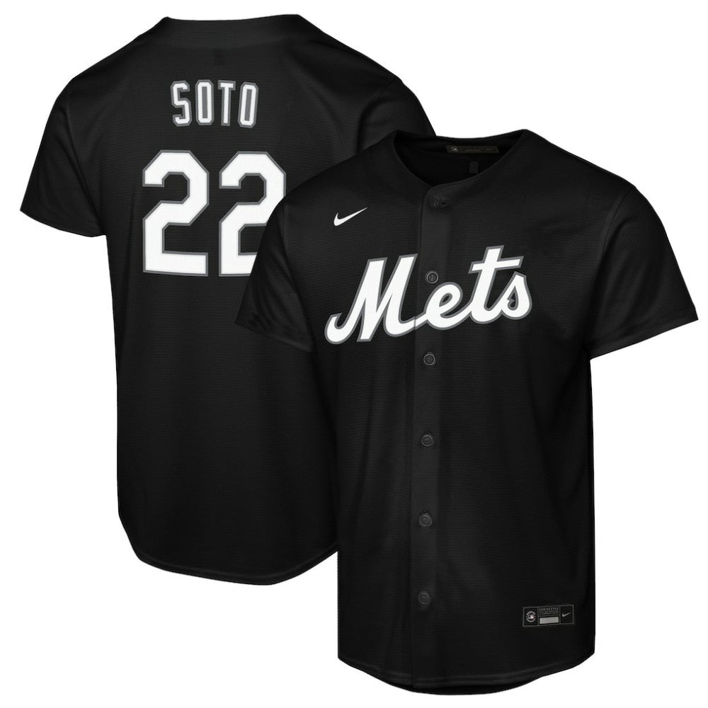 Juan Soto New York Mets  Youth Replica Fashion Jersey Black