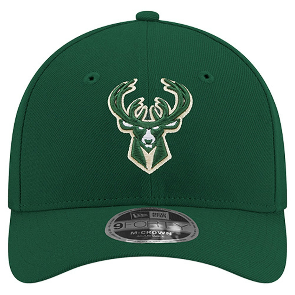 Milwaukee Bucks 9FORTY Stock M-Crown Adjustable Hat - Hunter Green shop