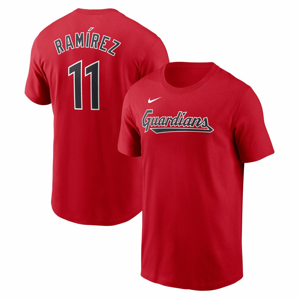 Jose Ramirez Cleveland Guardians Fuse Name & Number T-Shirt Red