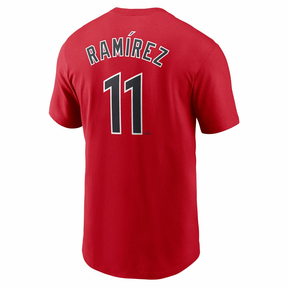 Jose Ramirez Cleveland Guardians Fuse Name & Number T-Shirt Red