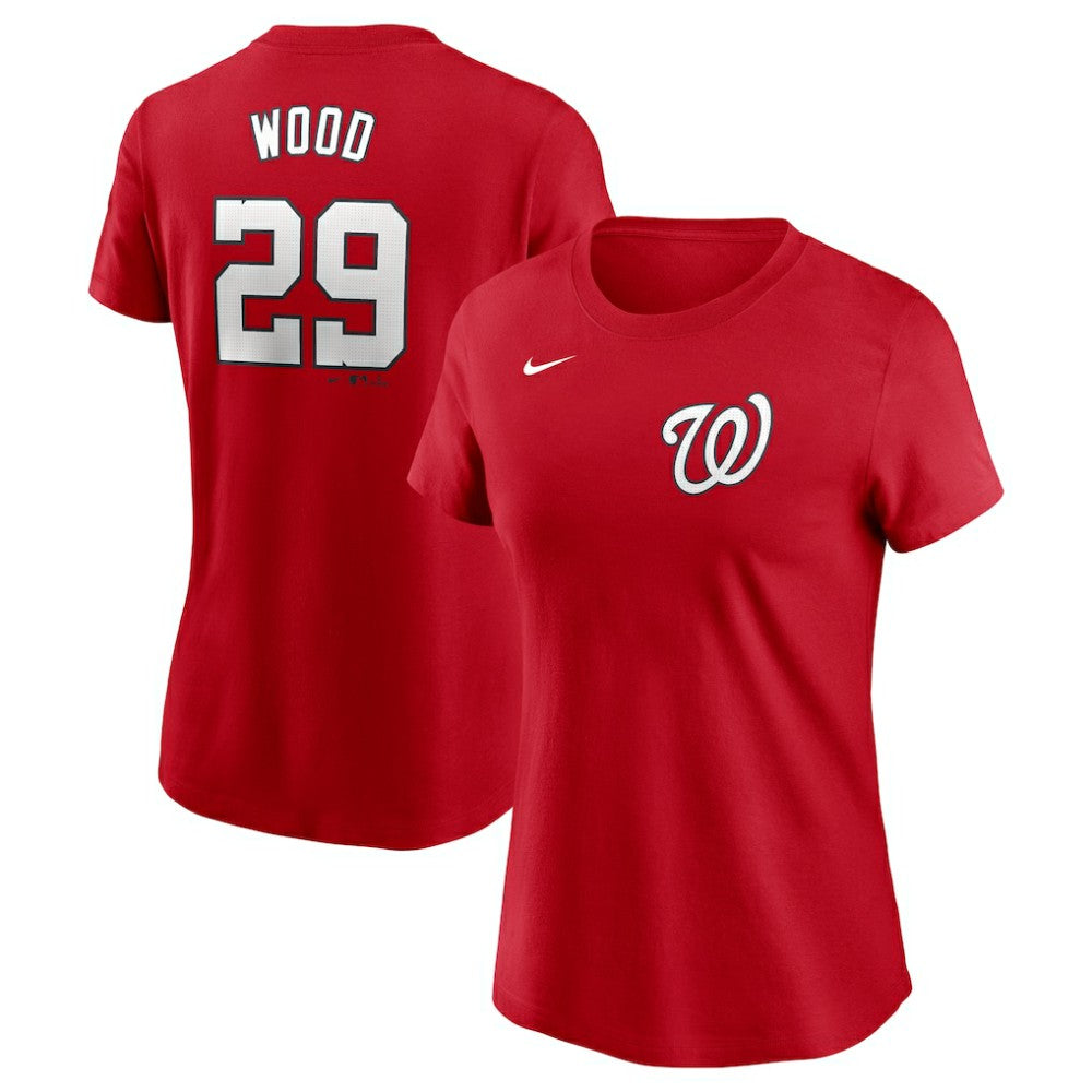 James Wood Washington Nationals Women's Cooperstown Collection Fuse Name & Number T-Shirt Red
