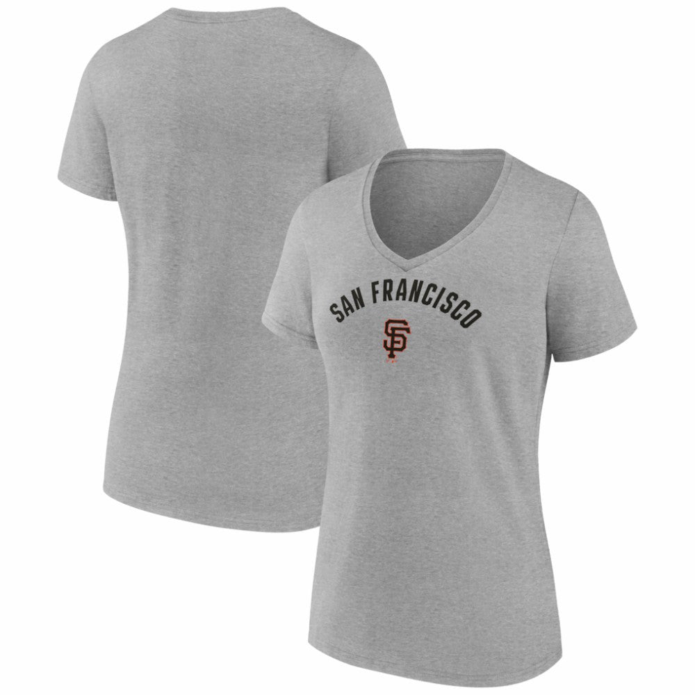 San Francisco Giants Women's Core Wahconah V-Neck T-Shirt Heather Gray