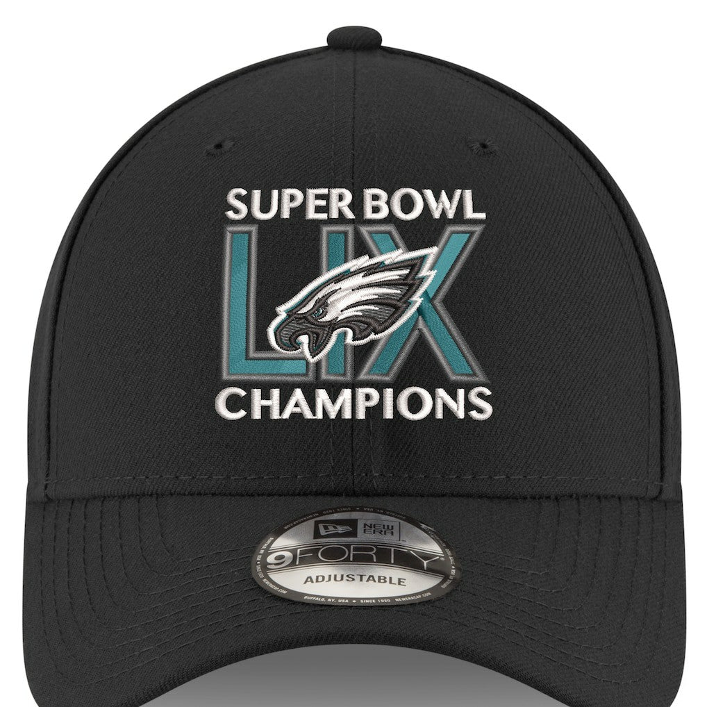 Philadelphia Eagles New Era Super Bowl LIX Champions 9FORTY Adjustable Hat - Black online