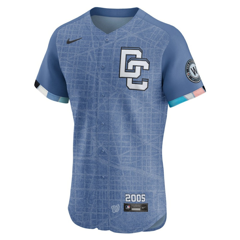 Dylan Crews Washington Nationals 2025 City Connect Elite Player Jersey Blue