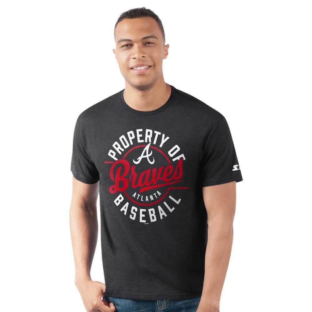 Atlanta Braves Starter Prime Time Property Of T-Shirt Navy
