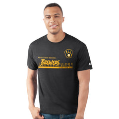 Milwaukee Brewers Starter Prime Time Team T-Shirt Heather Black