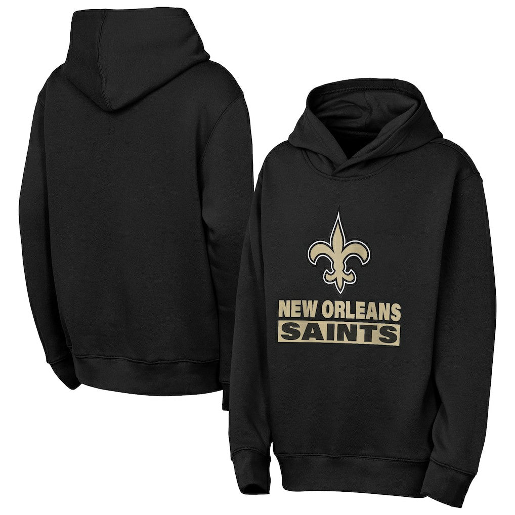 New Orleans Saints Outerstuff Youth Back to Basics Hoodie - Black outlet