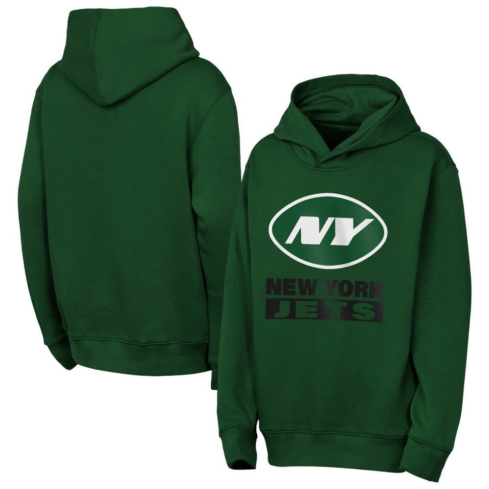 New York Jets Outerstuff Youth Back to Basics Hoodie - Green sale