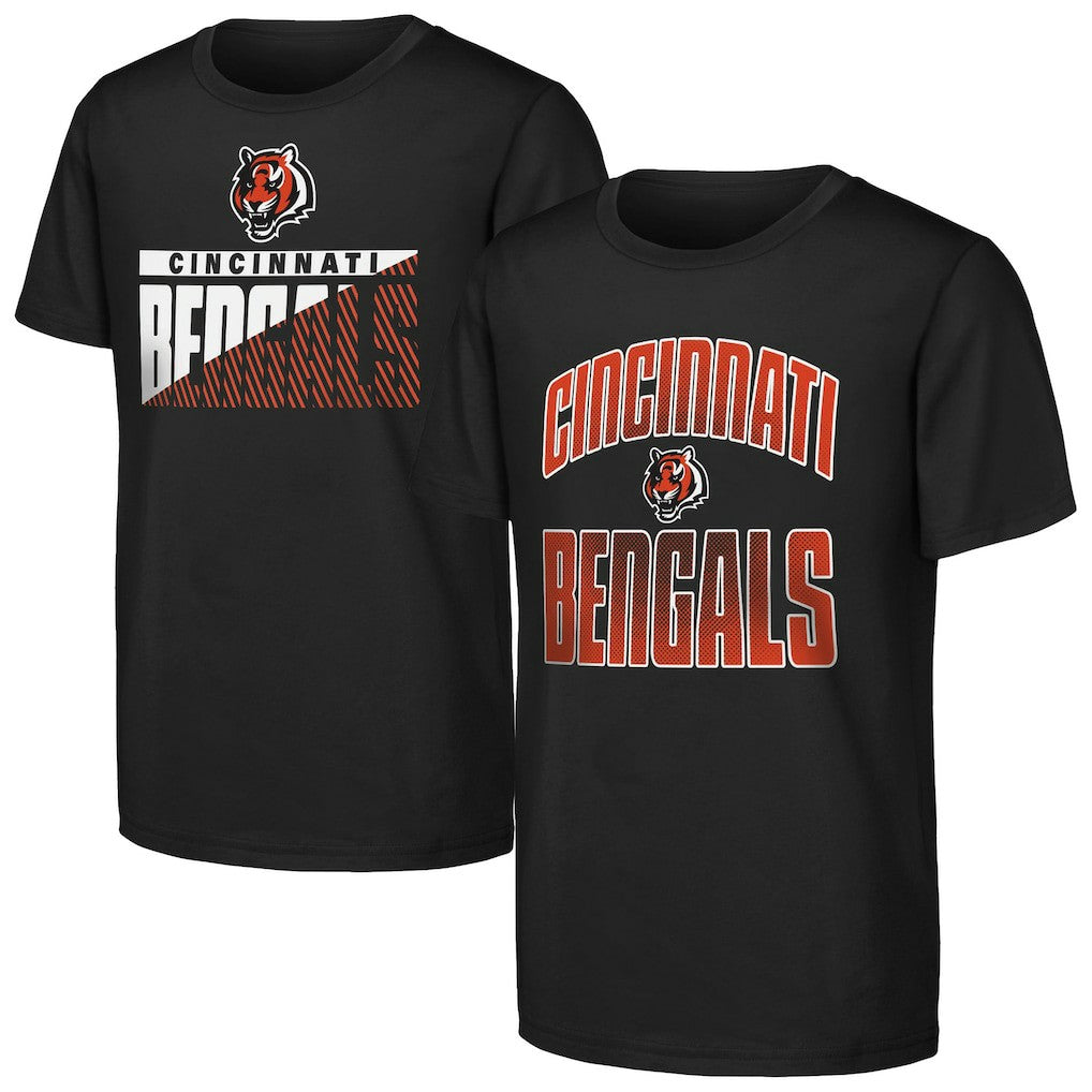Cincinnati Bengals Outerstuff Youth Never Quit 2-Pack T-Shirt Set - Black on sale
