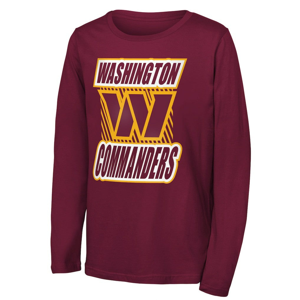 Washington Commanders Outerstuff Youth Never Settle Long Sleeve T-Shirt - Burgundy discount