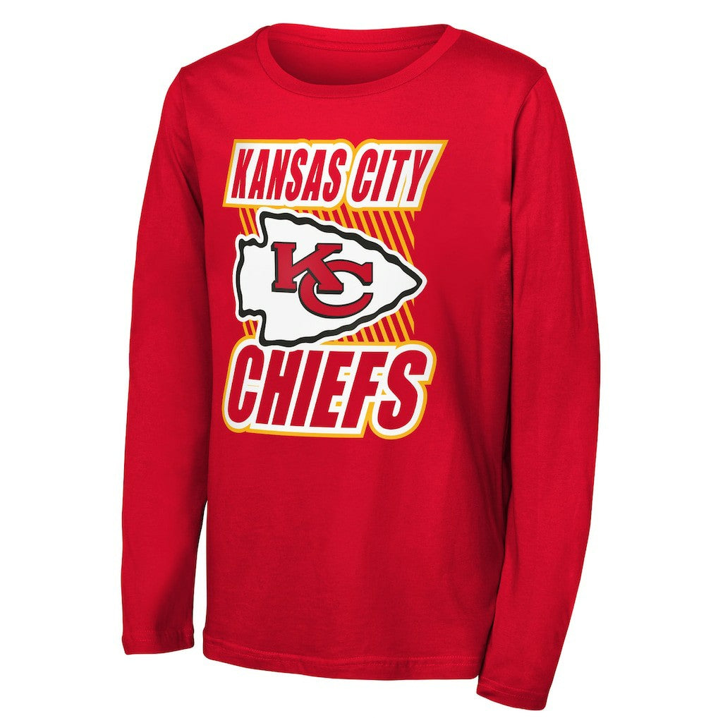 Kansas City Chiefs Outerstuff Youth Never Settle Long Sleeve T-Shirt - Red discount