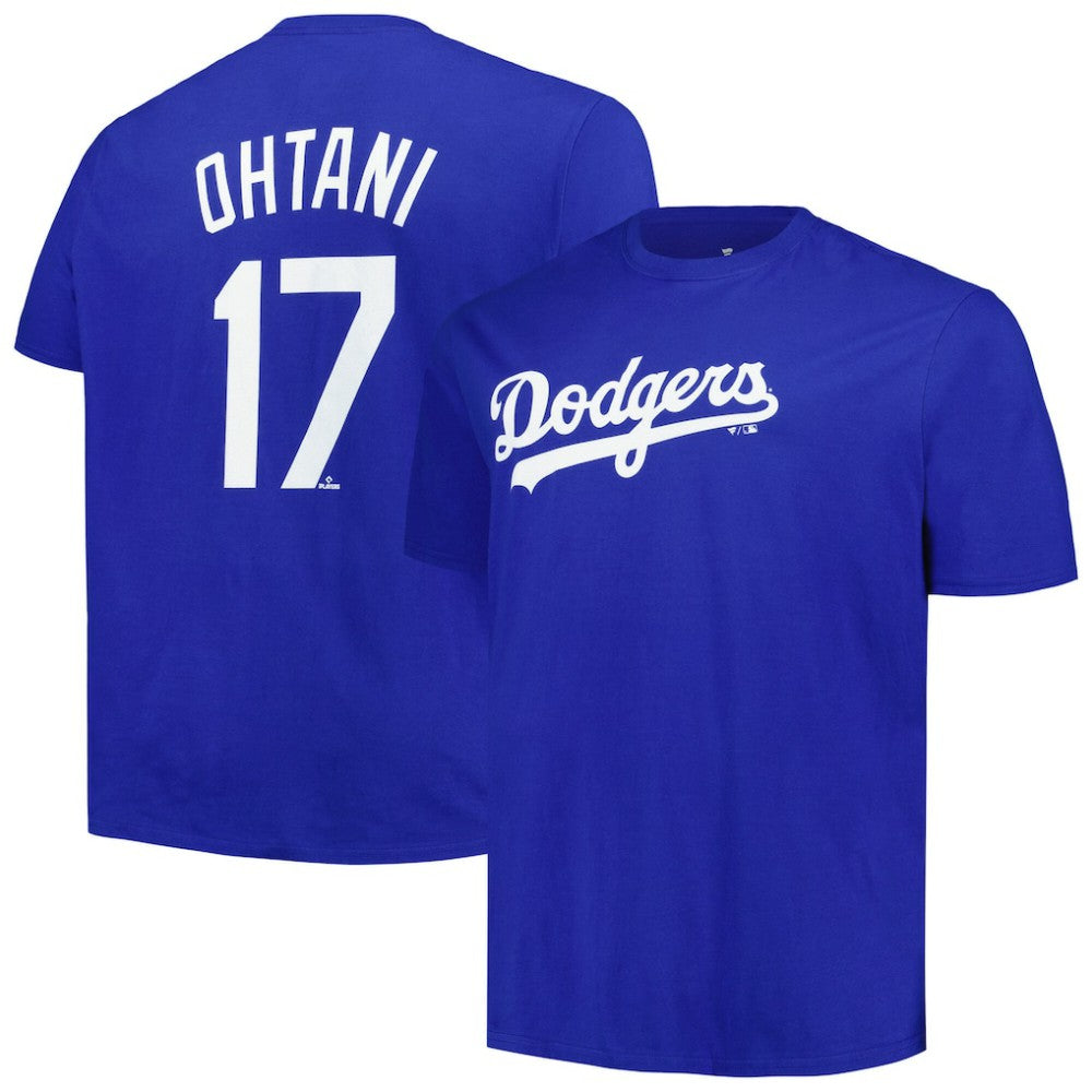 Shohei Ohtani Los Angeles Dodgers Profile Big & Tall Name & Number T-Shirt Royal