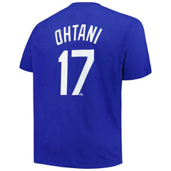 Shohei Ohtani Los Angeles Dodgers Profile Big & Tall Name & Number T-Shirt Royal